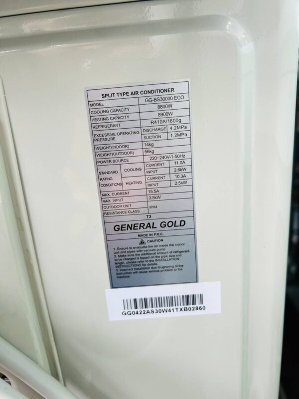 کولر گازی جنرال گلد ۳۰۰۰۰ اکو (T3)، گاز R410a مدل GG-BS30000 ECO - تصویر 6